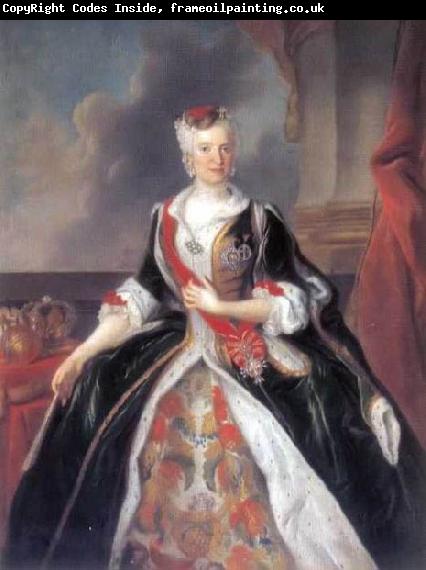 Louis de Silvestre Portrait of the Queen Maria Josepha in Polish costume